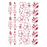 Stencil A4 Romantic Christmas Borders (KSG473) (DISCONTINUED)
