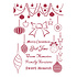 Stencil A4 Christmas Patchwork Balls (KSG474) (OUTLET)