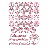 Stamperia Stencil A4 Christmas Patchwork Advent (KSG475) (DISCONTINUED)