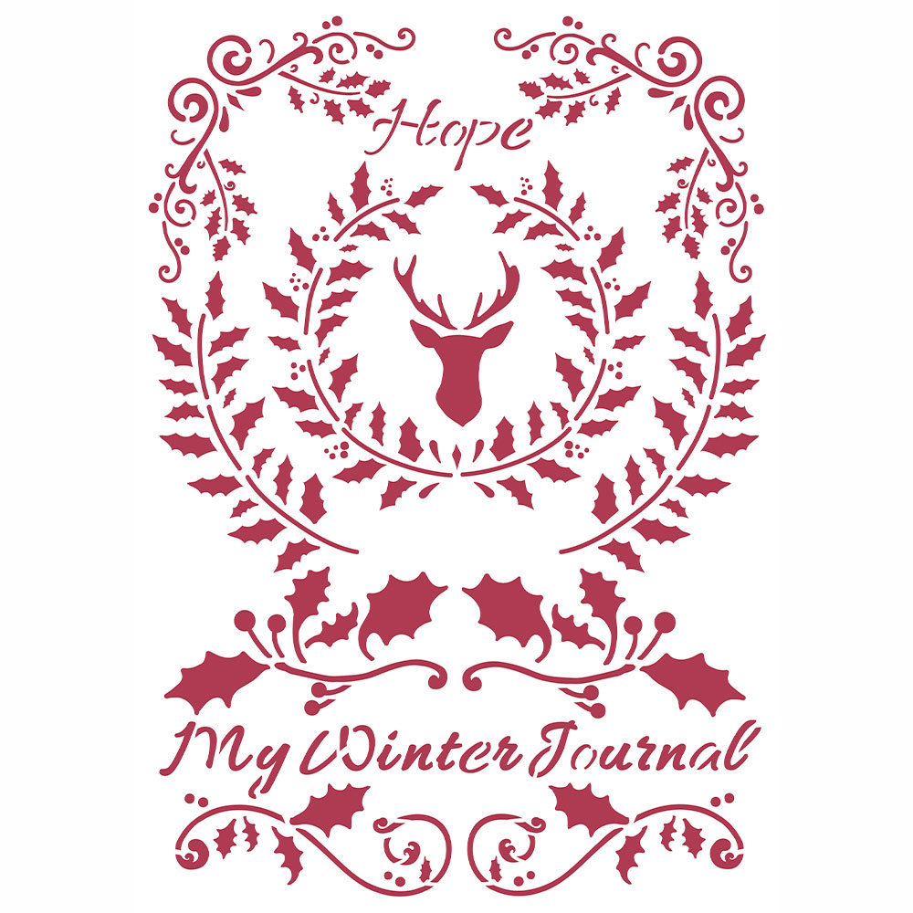 Stamperia Stencil A4 Winter Tales Hope (KSG479) (DISCONTINUED) Stamperia Stencil A4 Winter Tales Hope (KSG479) (DISCONTINUED)