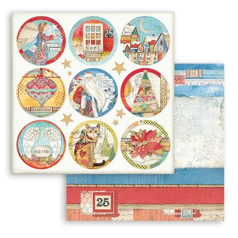 Stamperia Christmas Patchwork Rounds 12x12 Inch Paper Sheets (10pcs) (SBB804) (DISCONTINUED) Stamperia Christmas Patchwork Rounds 12x12 Inch Paper Sheets (10pcs) (SBB804) (DISCONTINUED)