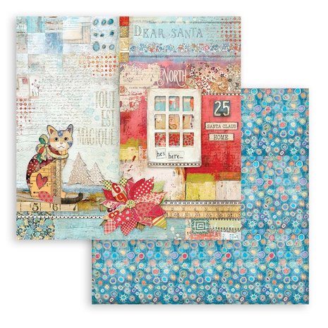 Stamperia Christmas Patchwork Cat 12x12 Inch Paper Sheets (10pcs) (SBB806) (DISCONTINUED) Stamperia Christmas Patchwork Cat 12x12 Inch Paper Sheets (10pcs) (SBB806) (DISCONTINUED)