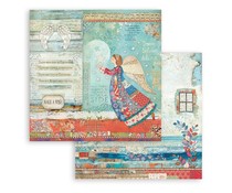 Stamperia Christmas Patchwork Angel 12x12 Inch Paper Sheets (10pcs) (SBB807)