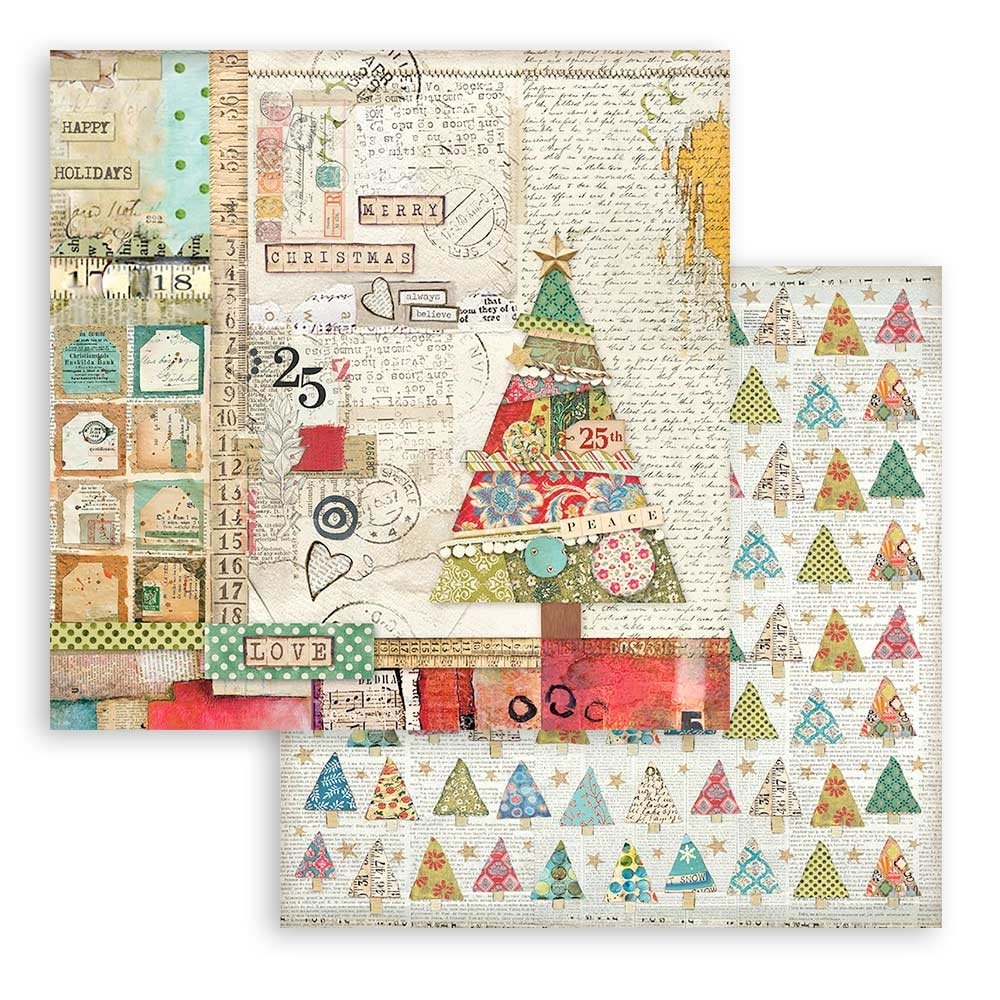 Stamperia Christmas Patchwork 8x8 Inch Paper Pack (SBBS40) (DISCONTINUED) Stamperia Christmas Patchwork 8x8 Inch Paper Pack (SBBS40) (DISCONTINUED)