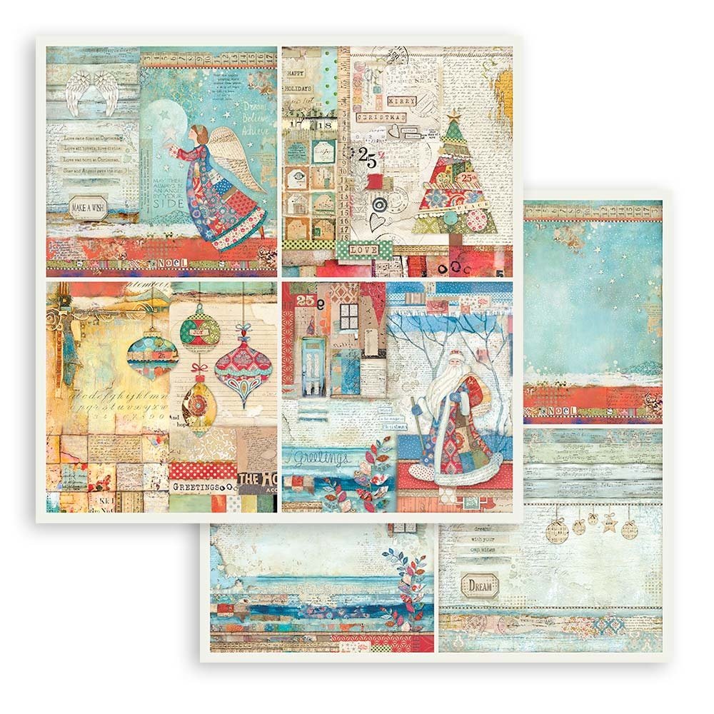 Stamperia Christmas Patchwork 8x8 Inch Paper Pack (SBBS40) (DISCONTINUED) Stamperia Christmas Patchwork 8x8 Inch Paper Pack (SBBS40) (DISCONTINUED)