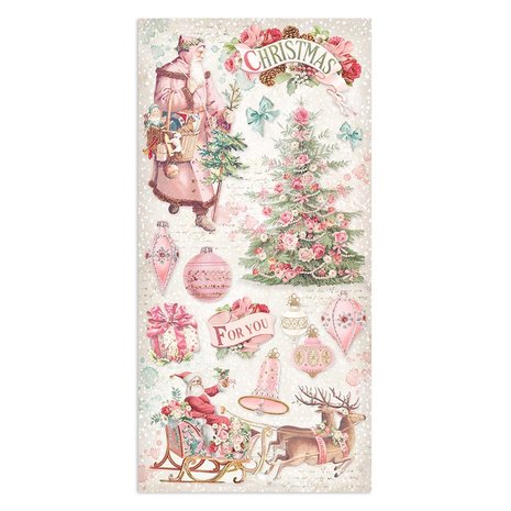 Stamperia Pink Christmas 6x12 Inch Paper Pack (SBBV09) (DISCONTINUED) Stamperia Pink Christmas 6x12 Inch Paper Pack (SBBV09) (DISCONTINUED)