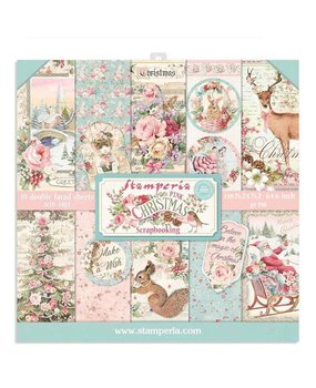 Stamperia Pink Christmas 6x6 Inch Paper Pack (SBBXS07) (DISCONTINUED)