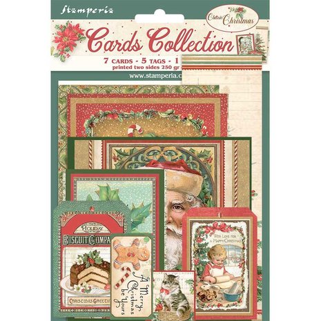 Stamperia Classic Christmas Cards (SBCARD07) (OUTLET) Stamperia Classic Christmas Cards (SBCARD07) (OUTLET)
