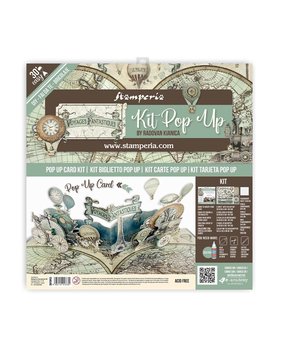 Stamperia Pop Up Kit 12x12 Inch Voyages Fantastiques Balloon (SBPOP03) (DISCONTINUED)