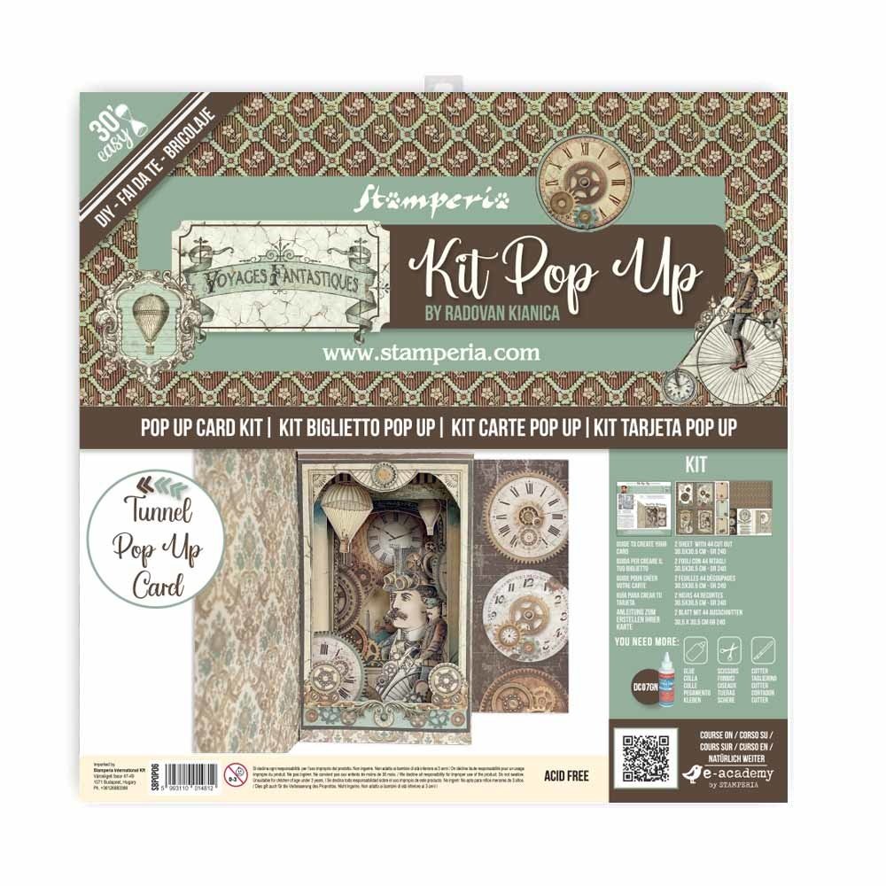 Stamperia Pop Up Kit 12x12 Inch Voyages Fantastiques Tunnel (SBPOP06) (DISCONTINUED) Stamperia Pop Up Kit 12x12 Inch Voyages Fantastiques Tunnel (SBPOP06) (DISCONTINUED)