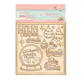 Stamperia Christmas Rose Decorative Chips (SCB100) (OUTLET)