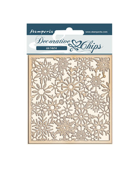 Stamperia Winter Tales Snowflakes Decorative Chips (SCB64) (DISCONTINUED)