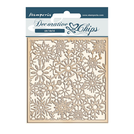 Stamperia Winter Tales Snowflakes Decorative Chips (SCB64) (DISCONTINUED)