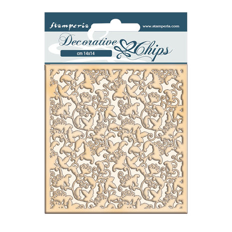 Stamperia Winter Tales Ramage Decorative Chips (SCB65) (DISCONTINUED)