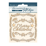 Stamperia Pink Christmas Frames Decorative Chips (SCB68) (DISCONTINUED)