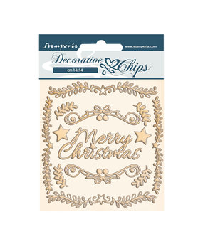 Stamperia Pink Christmas Frames Decorative Chips (SCB68) (DISCONTINUED)