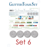Leane Creatief Glitter Foam Sheets A4 Silver (4pcs) (25.7613) (DISCONTINUED)