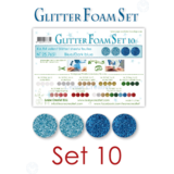 Leane Creatief Glitter Foam Sheets A4 Blue/Dark Blue (4pcs) (25.7651) (DISCONTINUED)