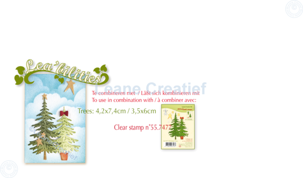 Leane Creatief Christmas Trees Dies (45.7569) (DISCONTINUED)
