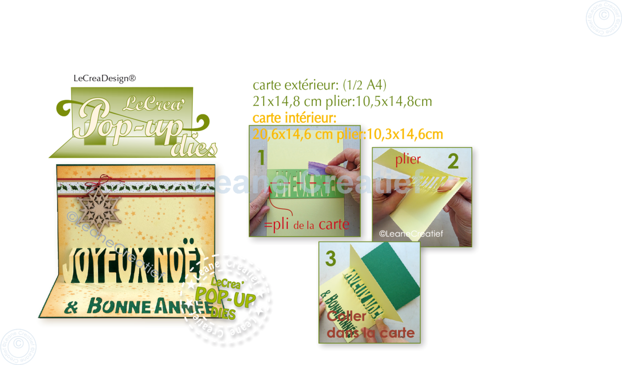 Leane Creatief Pop-Up Souhaits de Noel Dies (45.7590) (DISCONTINUED)
