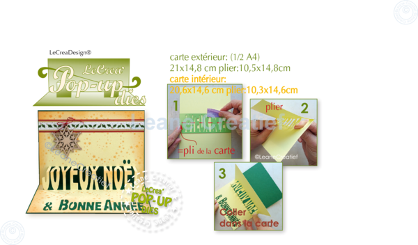 Leane Creatief Pop-Up Souhaits de Noel Dies (45.7590) (DISCONTINUED)