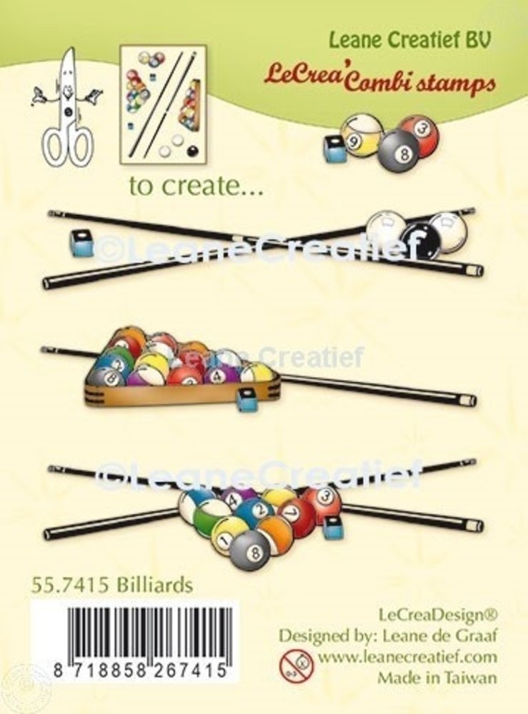 Leane Creatief Billiards Clear Stamps (55.7415) (OUTLET)