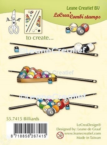 Leane Creatief Billiards Clear Stamps (55.7415) (OUTLET)