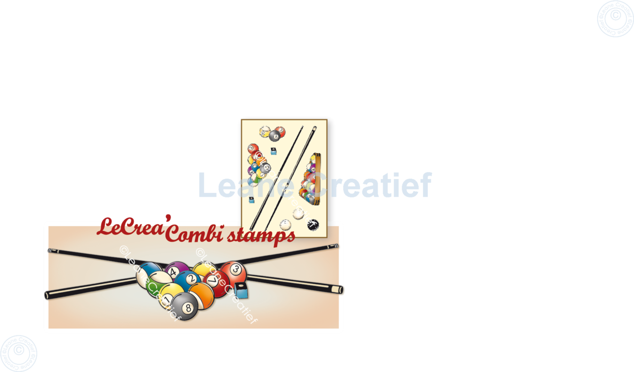 Leane Creatief Billiards Clear Stamps (55.7415) (OUTLET)