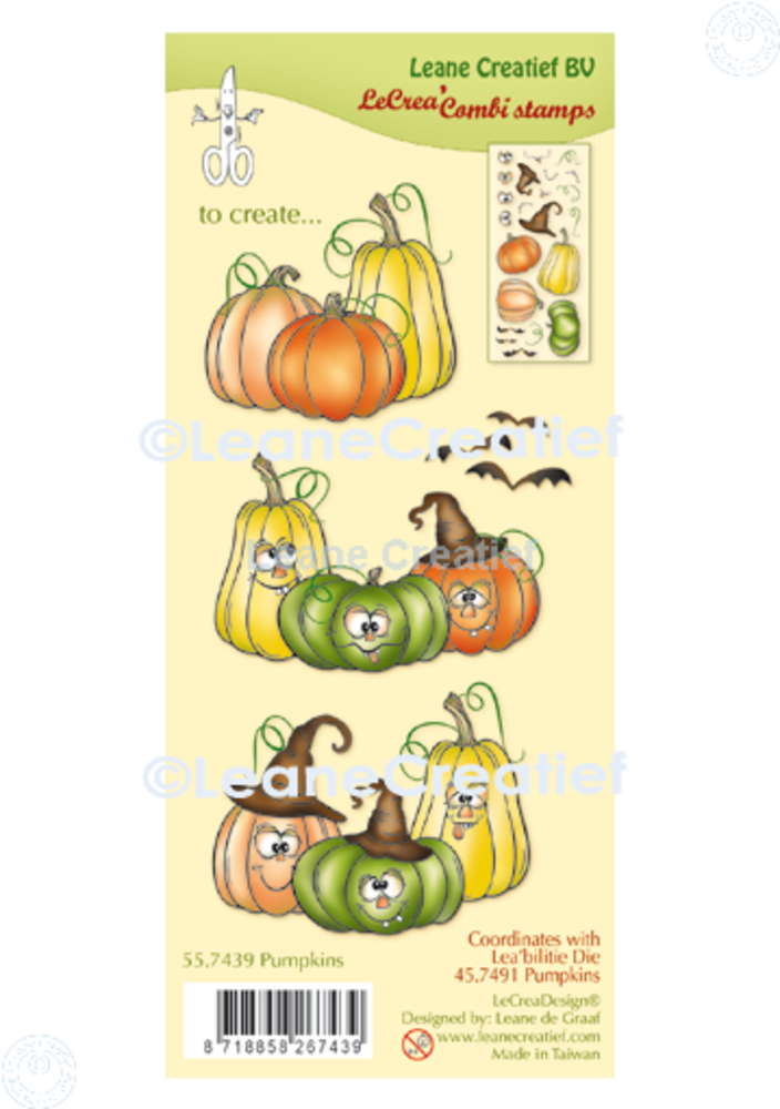 Leane Creatief Pumpkins Clear Stamps (55.7439) (DISCONTINUED)