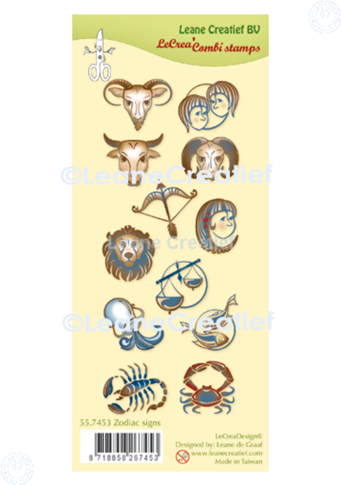 Leane Creatief Zodiac Signs Clear Stamps (55.7453) (DISCONTINUED) Leane Creatief Zodiac Signs Clear Stamps (55.7453) (DISCONTINUED)