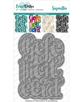 CarlijnDesign Dies A6 Gefeliciteerd (CDSN-0123)