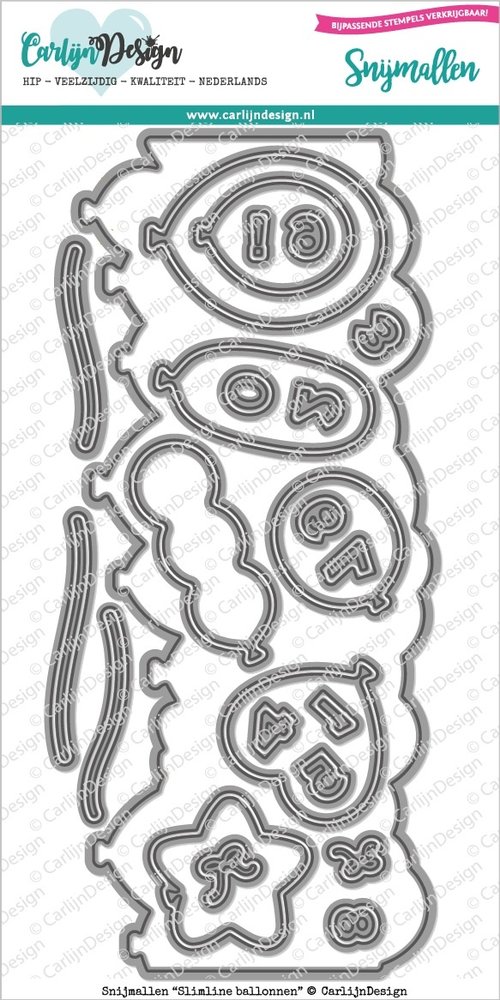CarlijnDesign Dies Slimline Balloons (CDSN-0124) (DISCONTINUED) CarlijnDesign Dies Slimline Balloons (CDSN-0124) (DISCONTINUED)