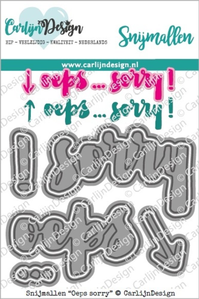 CarlijnDesign Snijmallen Oeps Sorry (CDSN-0127) (OUTLET)