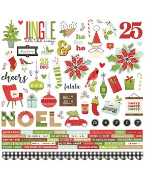 Simple Stories Make it Merry 12x12 Inch Cardstock Stickers (15701) (DISCONTINUED)