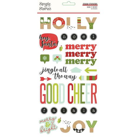 Simple Stories Make it Merry Foam Stickers (15721) (DISCONTINUED)