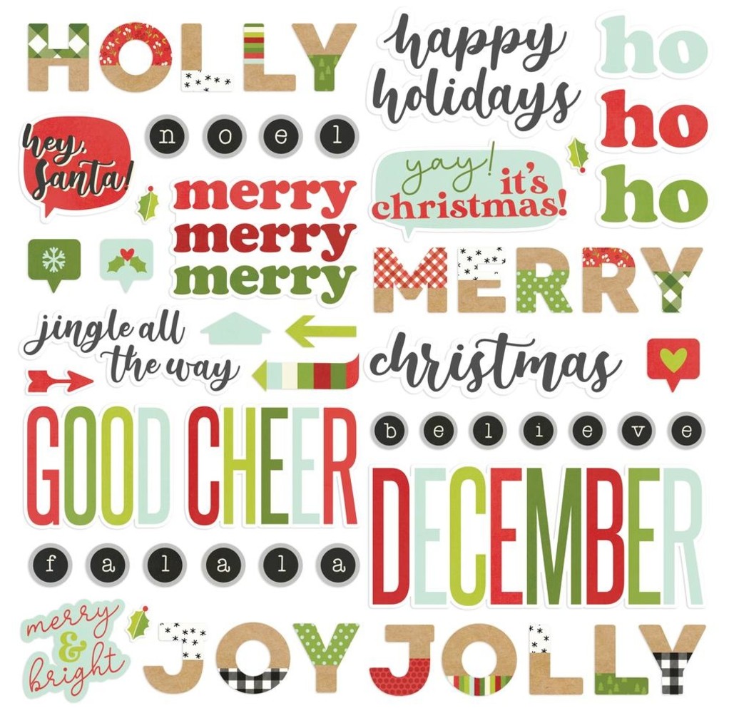 Simple Stories Make it Merry Foam Stickers (15721) (DISCONTINUED)