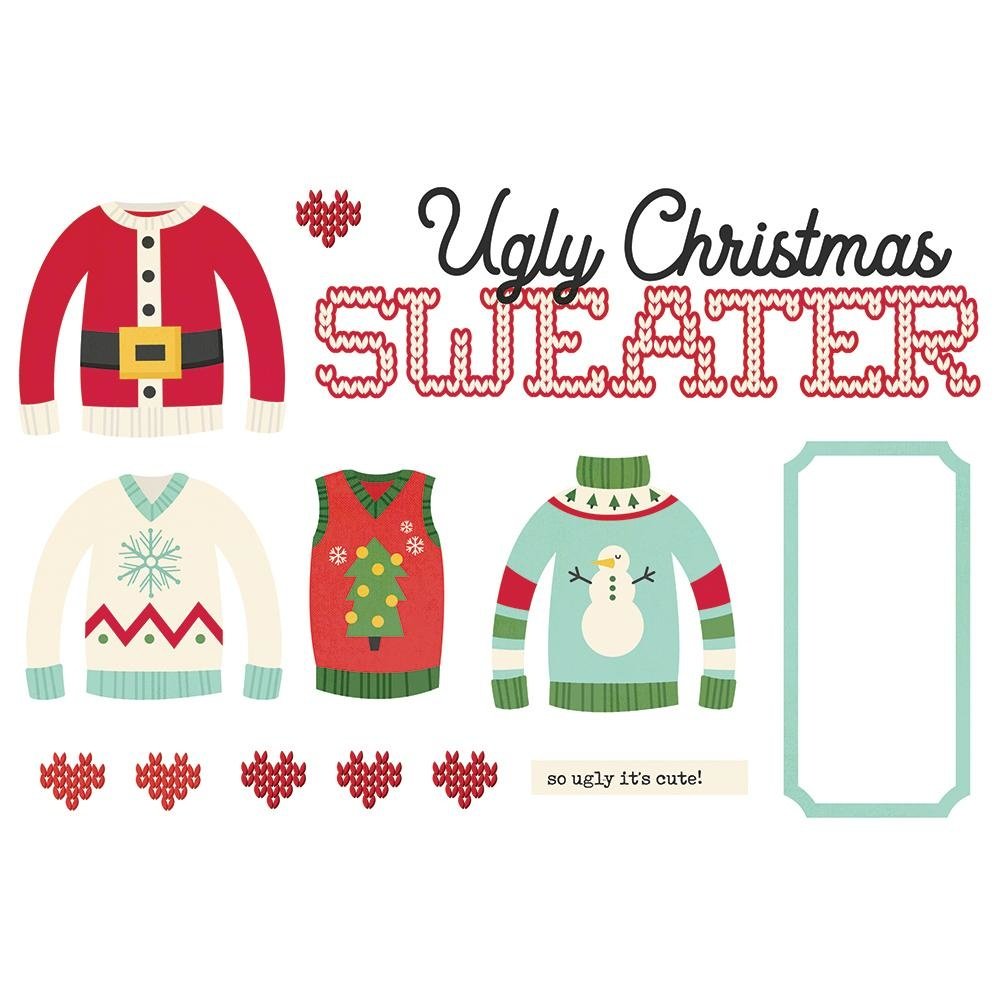 Simple Stories Simple Pages Page Pieces Ugly Christmas Sweater (15950) (DISCONTINUED)