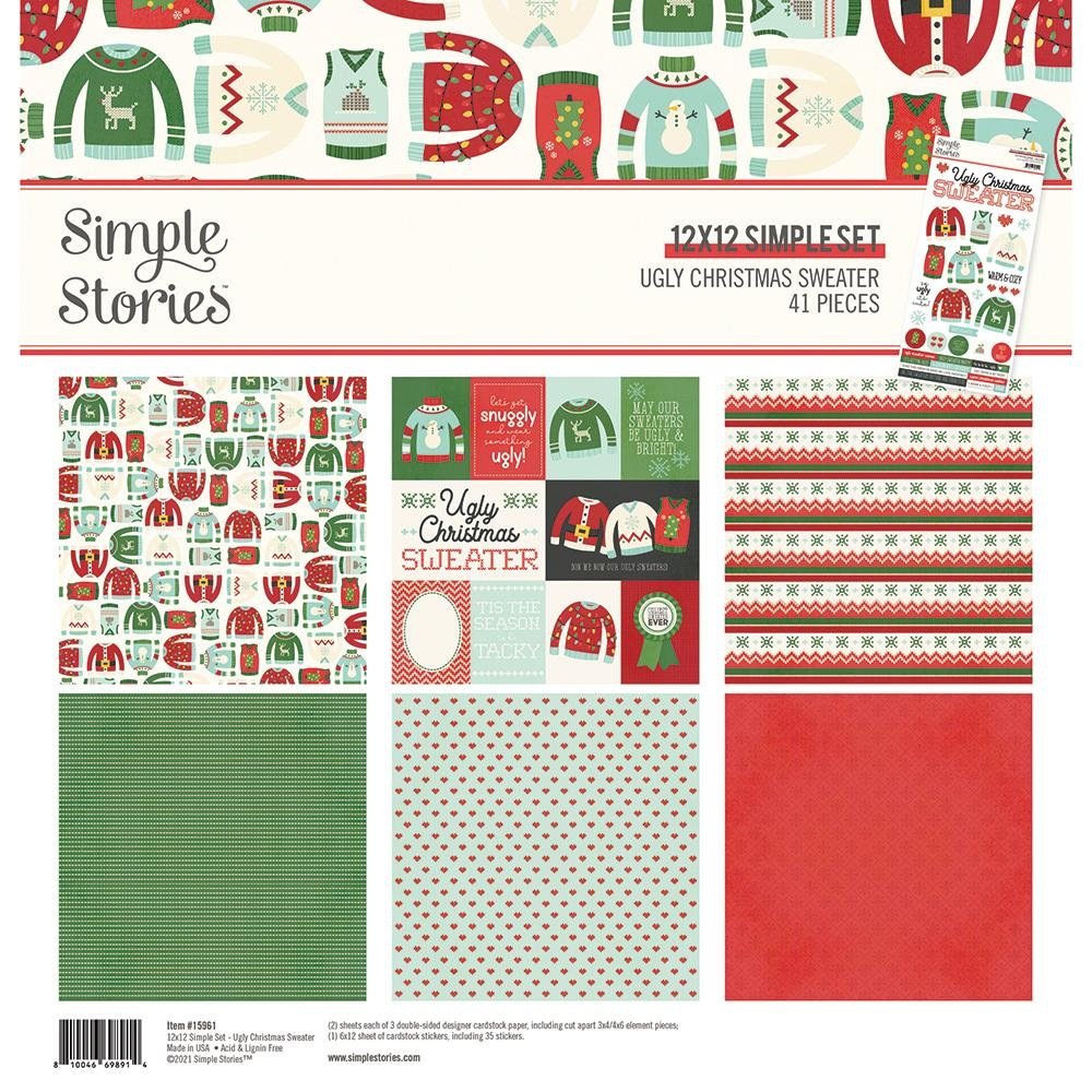 Simple Stories Ugly Christmas Sweater 12x12 Inch Simple Kit (15961) (DISCONTINUED) Simple Stories Ugly Christmas Sweater 12x12 Inch Simple Kit (15961) (DISCONTINUED)