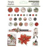 Simple Stories Simple Vintage Rustic Christmas Decorative Brads (16027) (DISCONTINUED)
