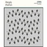 Simple Stories Holly Days 6x6 Inch Stencil Christmas Lights (16126) (DISCONTINUED)