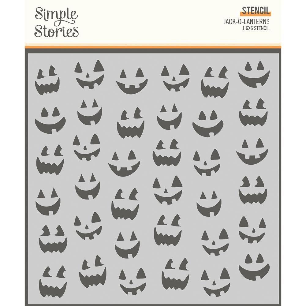 Simple Stories Spooky Nights 6x6 Inch Stencil Jack-O-Lanterns (16424) (DISCONTINUED)