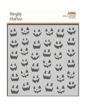 Simple Stories Spooky Nights 6x6 Inch Stencil Jack-O-Lanterns (16424) (DISCONTINUED)