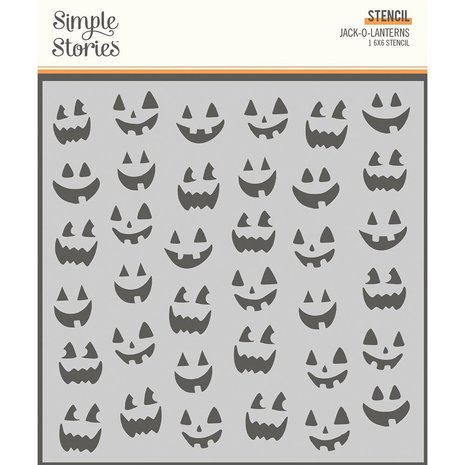Simple Stories Spooky Nights 6x6 Inch Stencil Jack-O-Lanterns (16424) (DISCONTINUED)