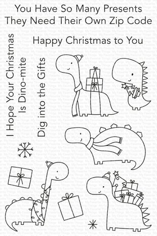 My Favorite Things Dino-mite Christmas Clear Stamps (CS-605) (OUTLET)
