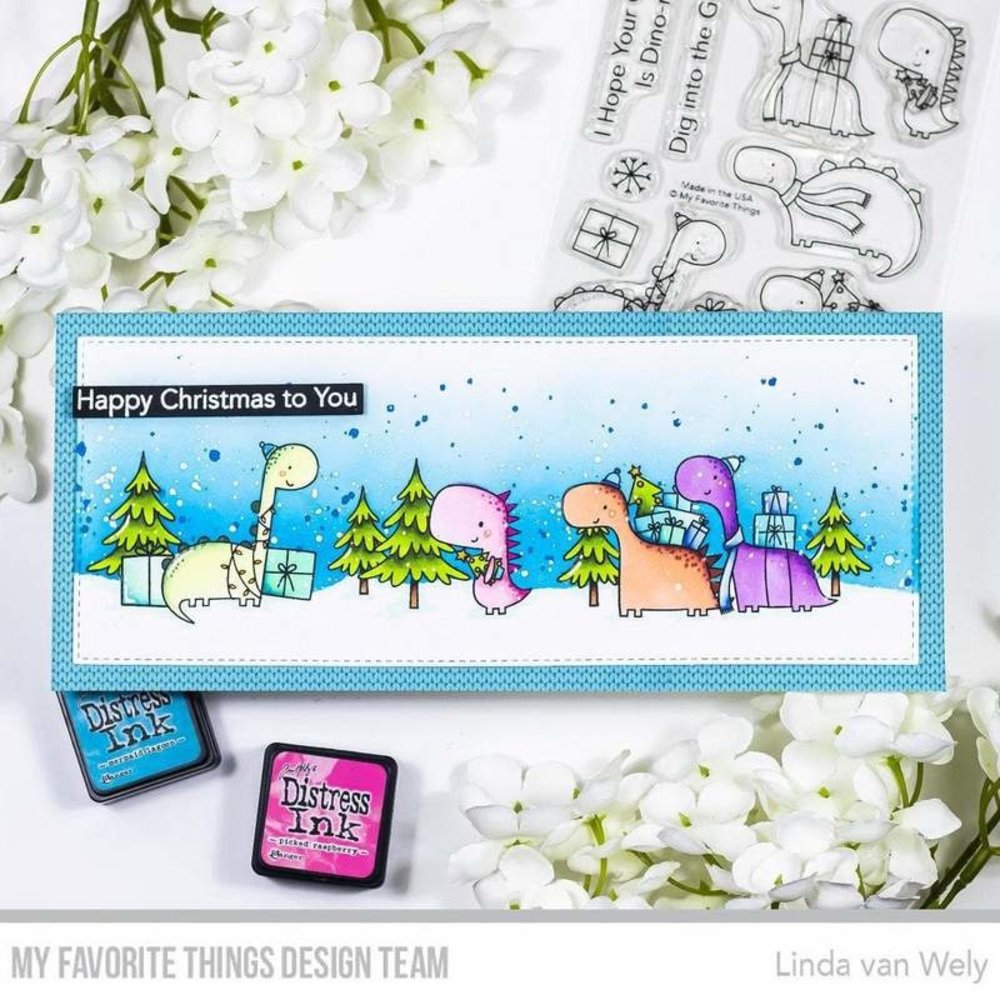 My Favorite Things Dino-mite Christmas Clear Stamps (CS-605) (OUTLET)