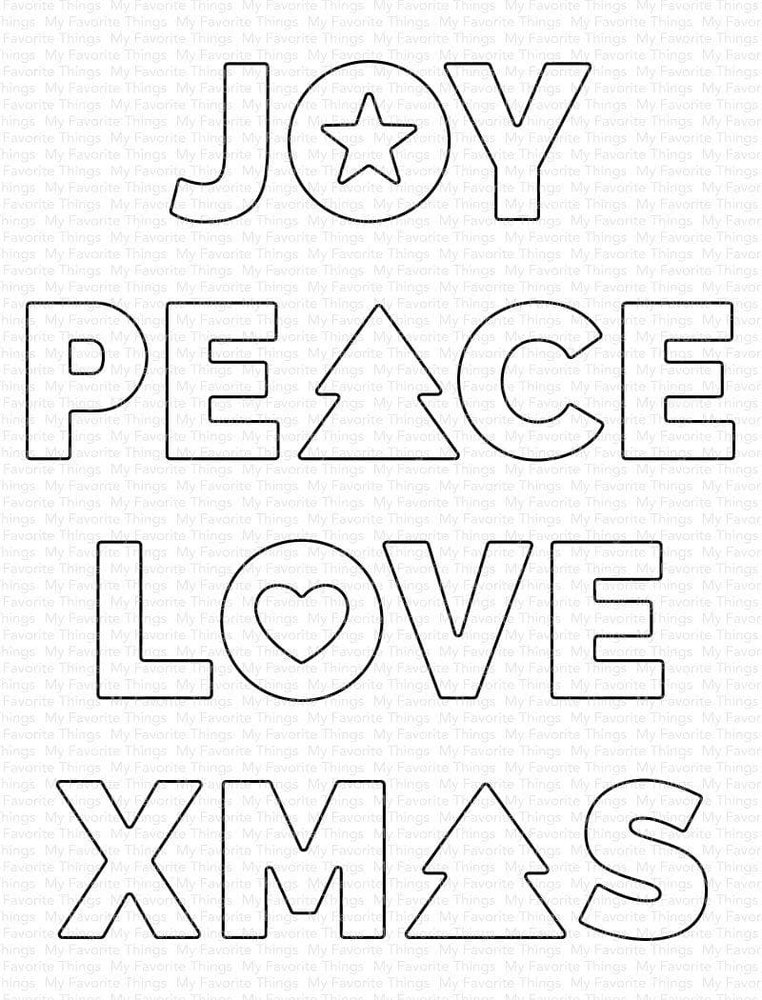 My Favorite Things Joy, Peace, Love Die-namics (MFT-2104) (OUTLET)
