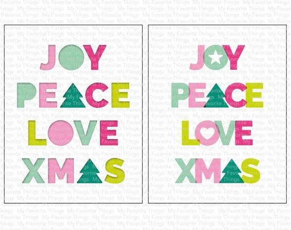 My Favorite Things Joy, Peace, Love Die-namics (MFT-2104) (OUTLET)