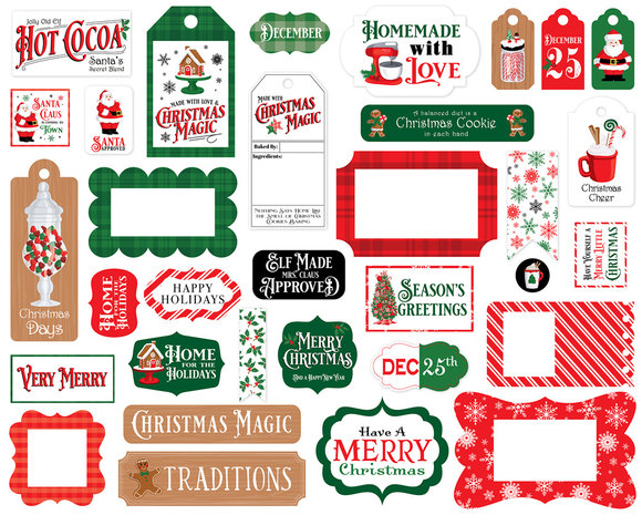 Carta Bella Christmas Cheer Frames & Tags (CBCHR141025) (OUTLET) Carta Bella Christmas Cheer Frames & Tags (CBCHR141025) (OUTLET)