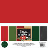 Carta Bella Happy Christmas 12x12 Inch Coordinating Solids Paper Pack (CBXM140015) (OUTLET)