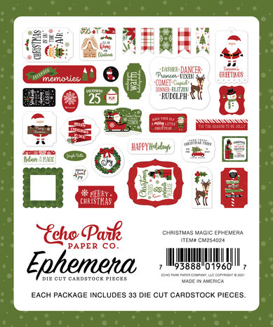 Echo Park Christmas Magic Ephemera (CM25024) (OUTLET) Echo Park Christmas Magic Ephemera (CM25024) (OUTLET)